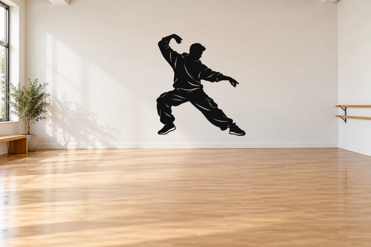 Ritmo hip hop - stesso adesivo in sala da ballo; scala indicativa, arredi esclusi