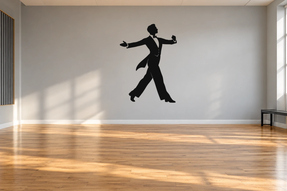 Eleganza di sala - stesso adesivo in sala da ballo; scala indicativa, arredi esclusi