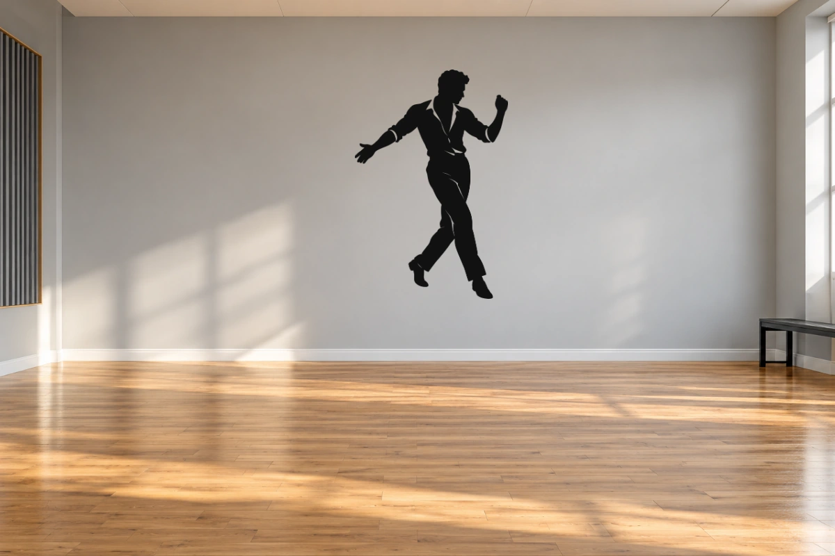 Passo salsa - stesso adesivo in sala da ballo; scala indicativa, arredi esclusi