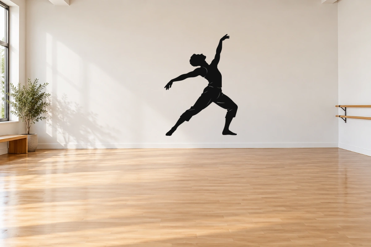 La curva del movimento - stesso adesivo in sala da ballo; scala indicativa, arredi esclusi