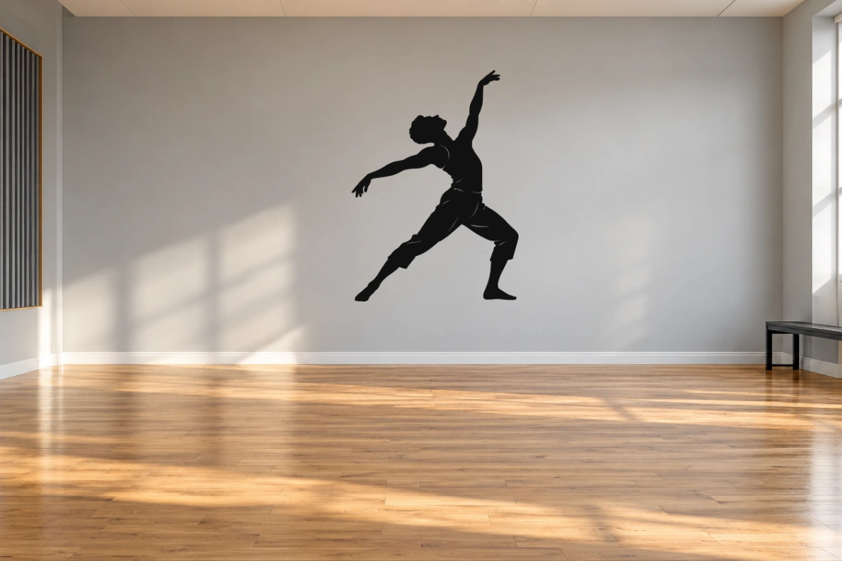 La curva del movimento - stesso adesivo in sala da ballo; scala indicativa, arredi esclusi