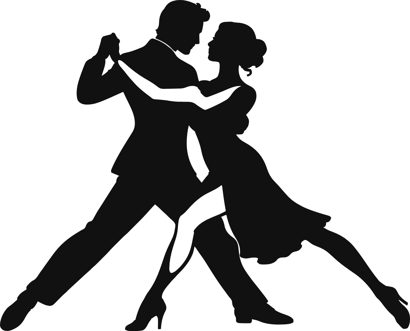 Dialogo di tango - immagine del disegno monocolore