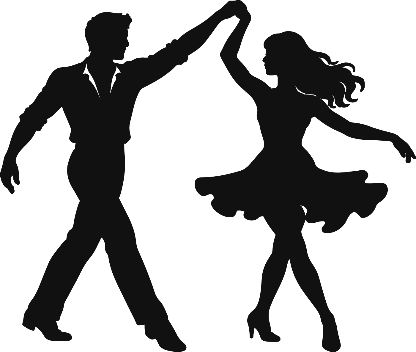 Salsa a due - immagine del disegno monocolore