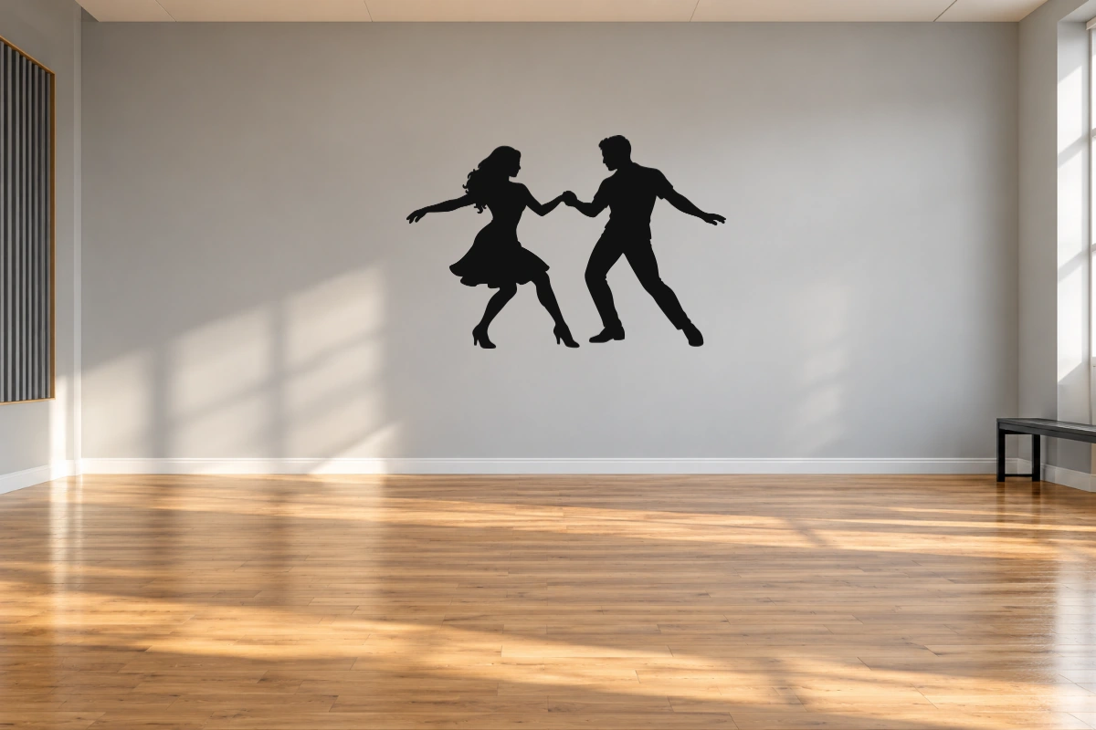 Bachata in armonia - stesso adesivo in sala da ballo; scala indicativa, arredi esclusi