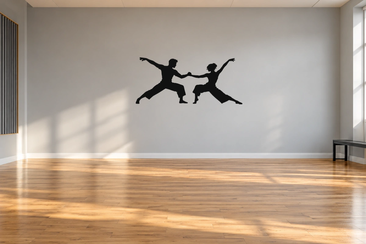 Intesa contemporanea - stesso adesivo in sala da ballo; scala indicativa, arredi esclusi