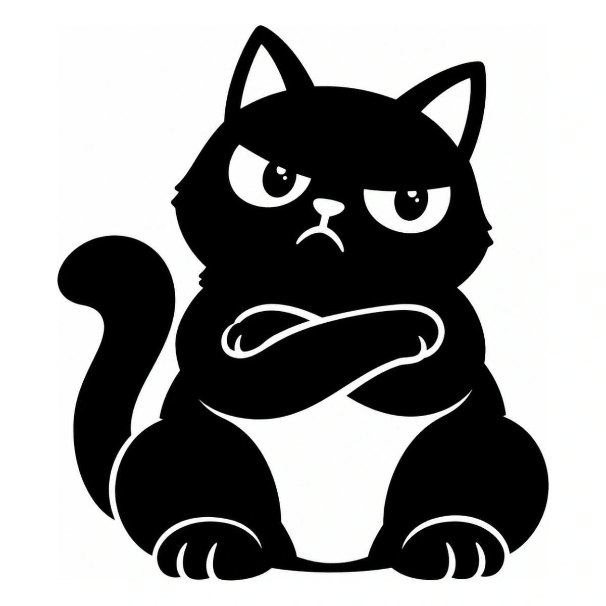Chi ha preso il mio posto - disegno adesivo gatto nero