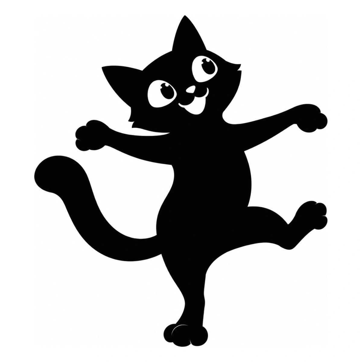 Equilibrio da campione - disegno adesivo gatto nero