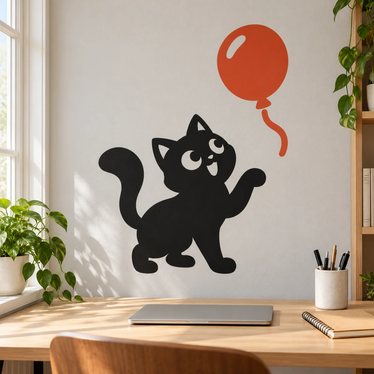 Il palloncino delle idee - simulazione su parete liscia dello studio