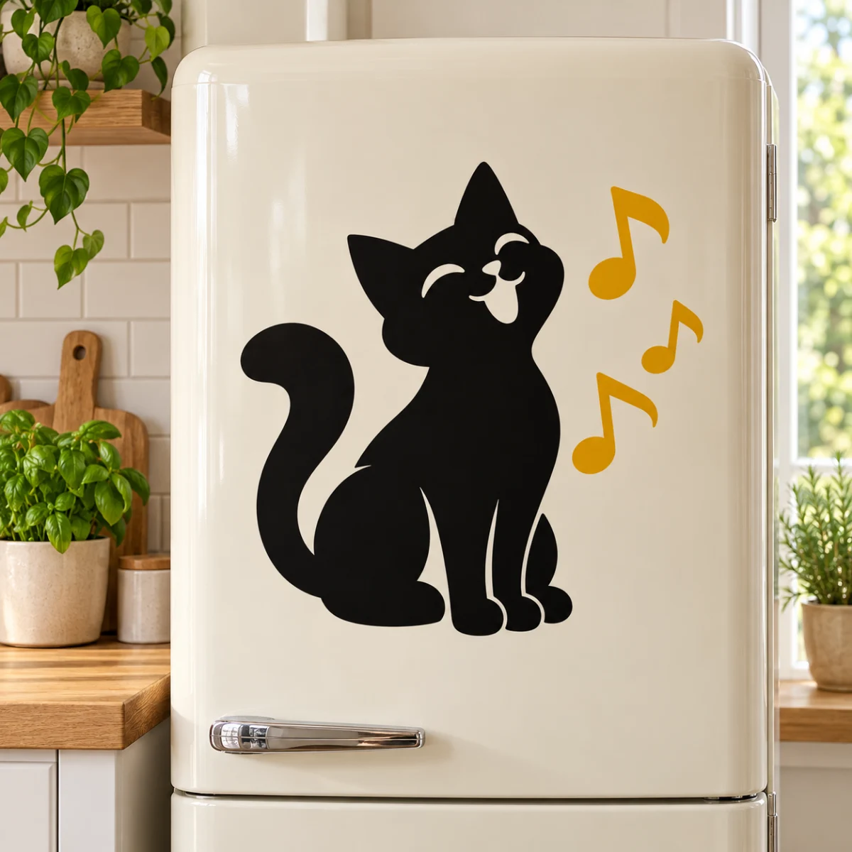 Jazz al chiaro di gatto - simulazione su anta liscia del frigorifero