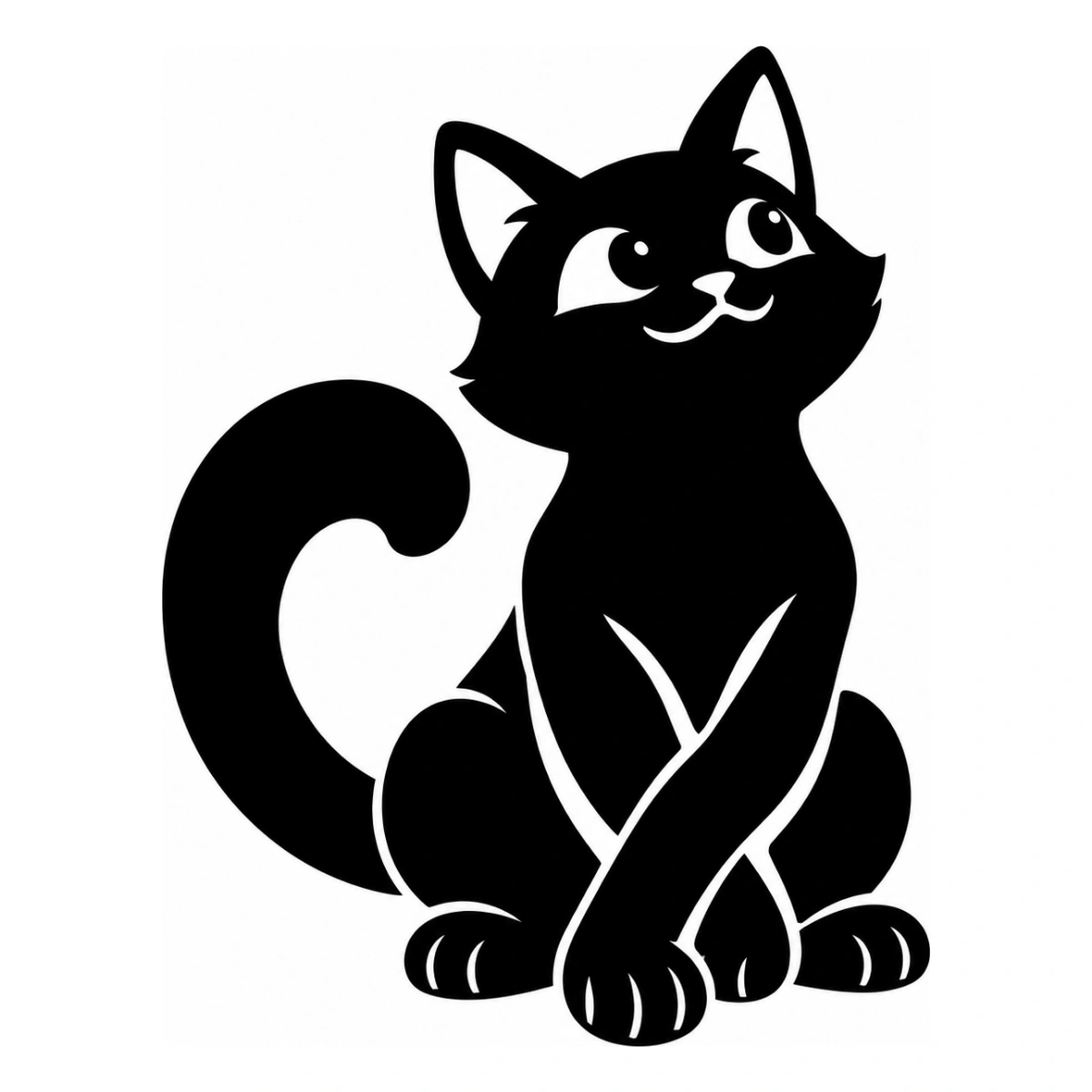 Zampe da gentiluomo - disegno adesivo gatto nero