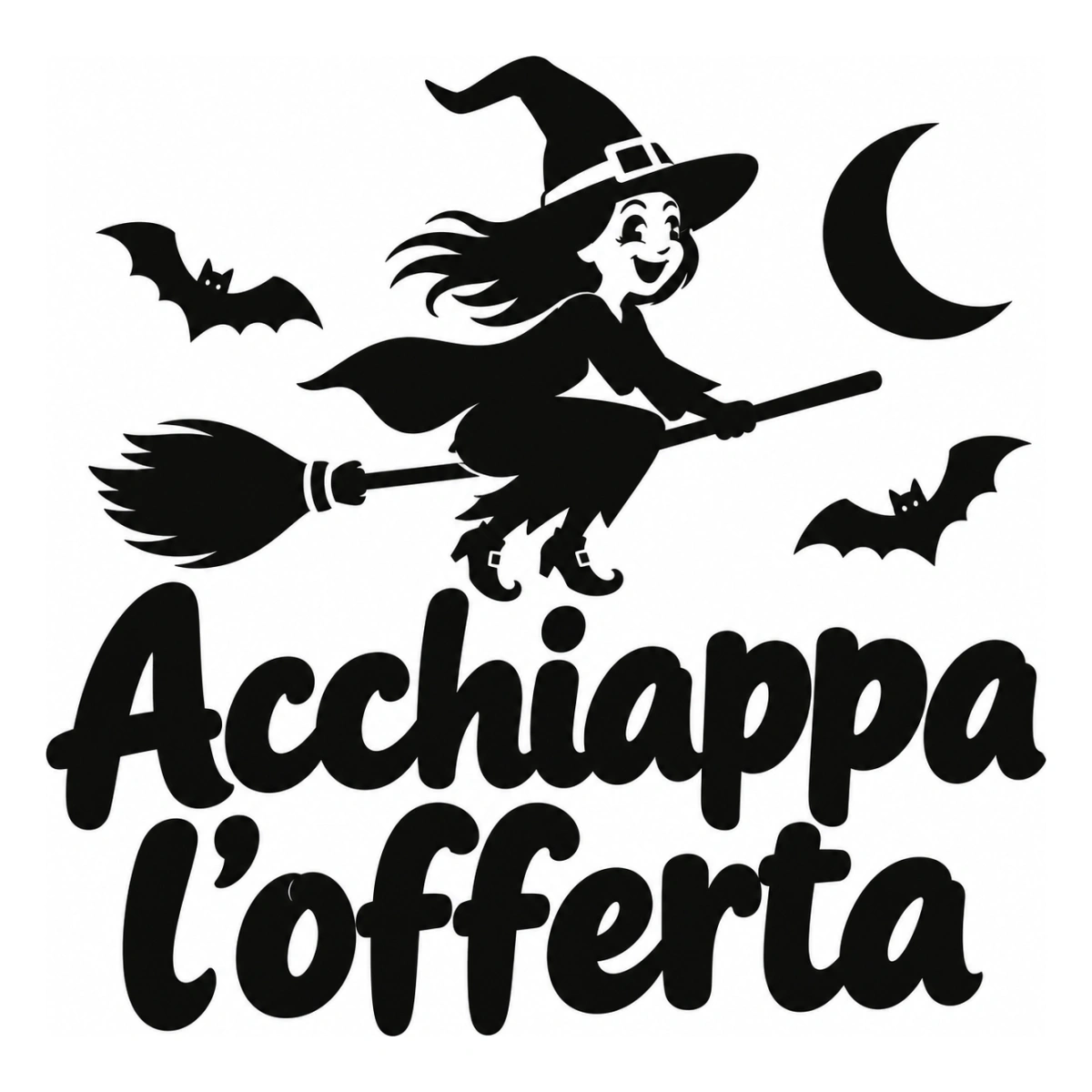 Vetrofania Halloween nera - Acchiappa l’offerta