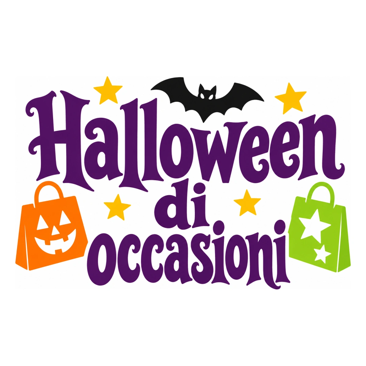 Vetrofania Halloween multicolore - Halloween di occasioni