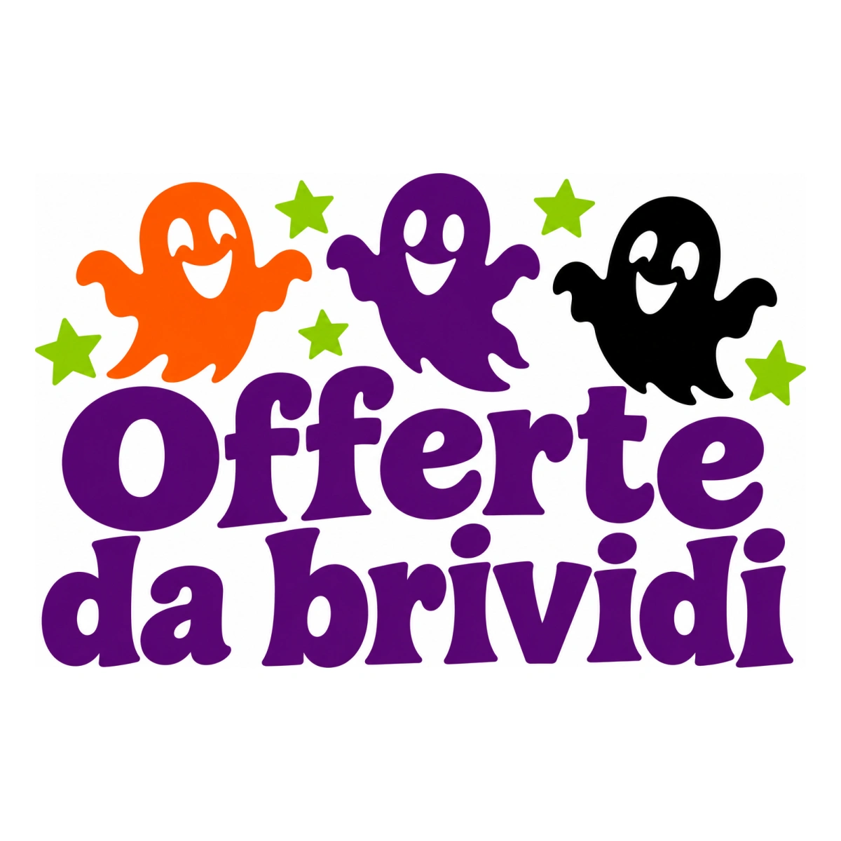 Vetrofania Halloween multicolore - Offerte da brividi