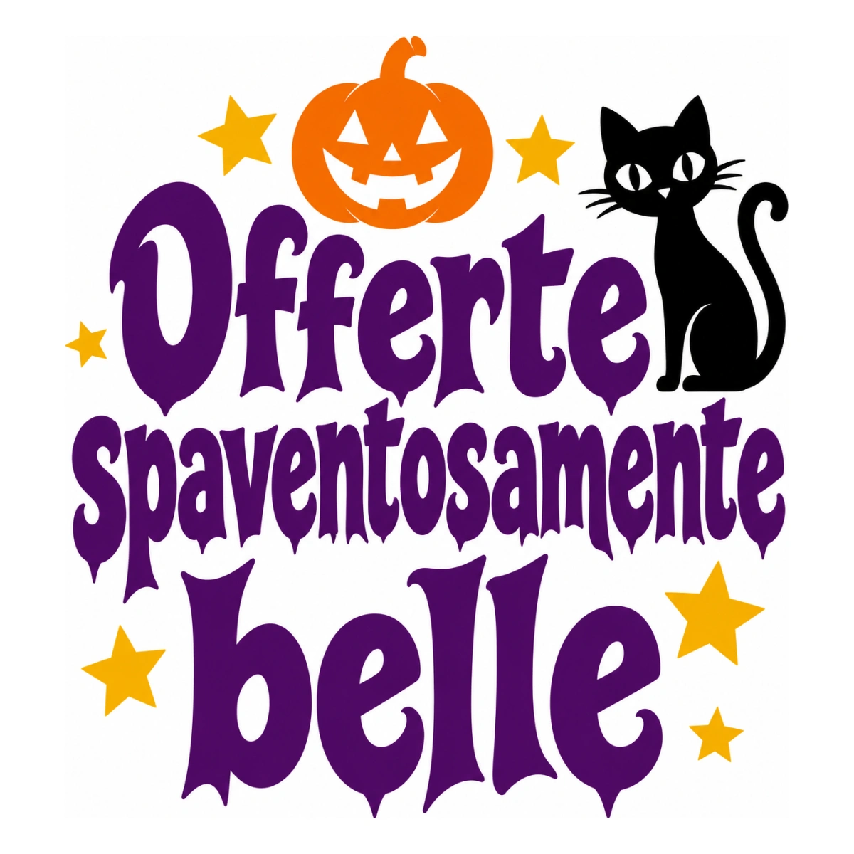 Vetrofania Halloween multicolore - Offerte spaventosamente belle