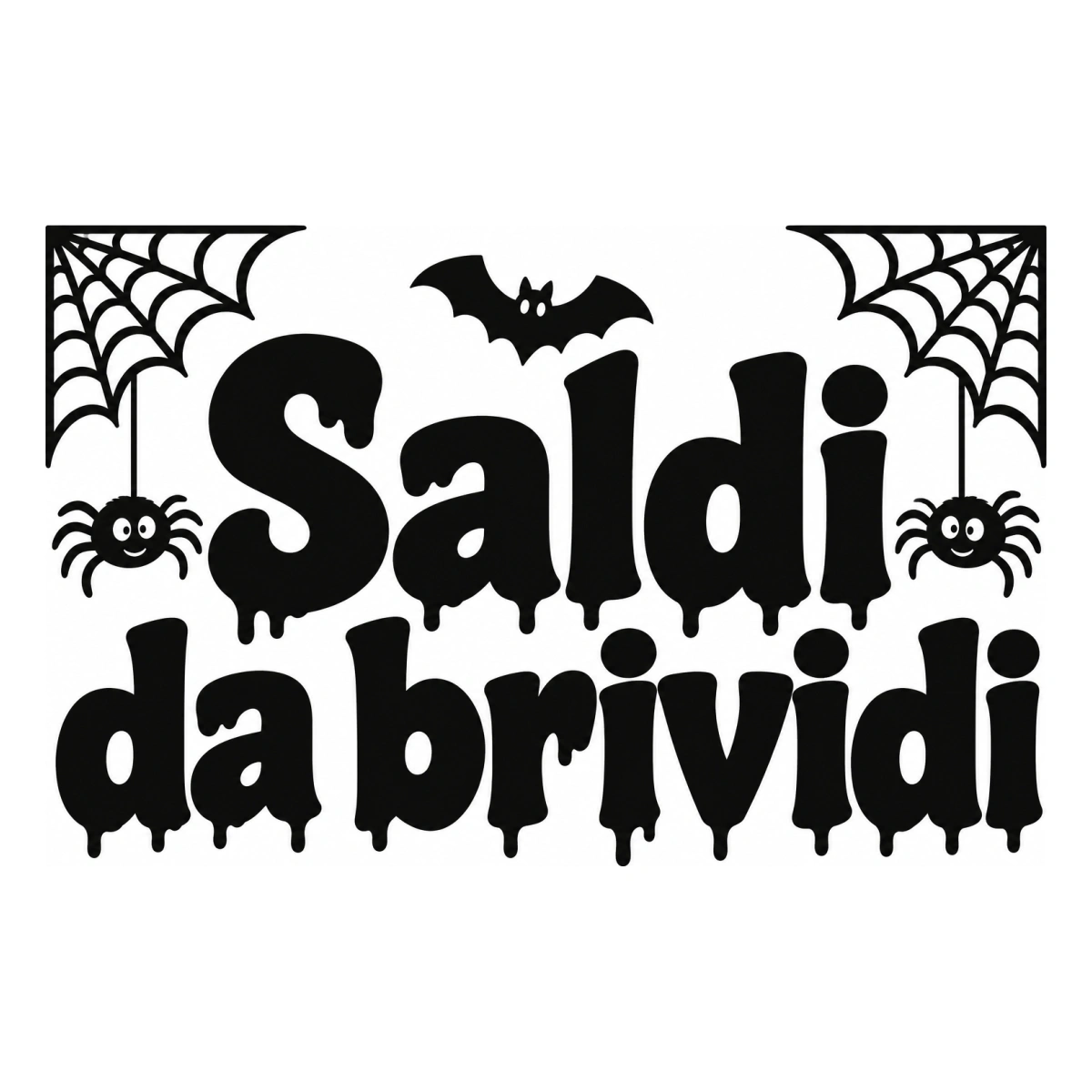 Vetrofania Halloween nera - Saldi da brividi
