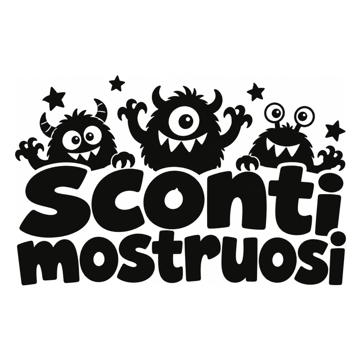 Vetrofania Halloween nera - Sconti mostruosi