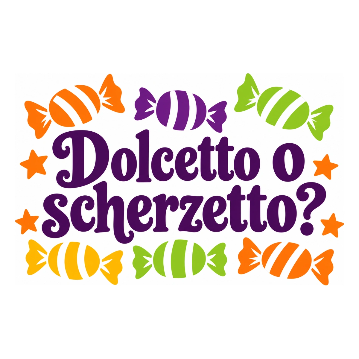 Vetrofania Halloween multicolore - Caramelle del mistero