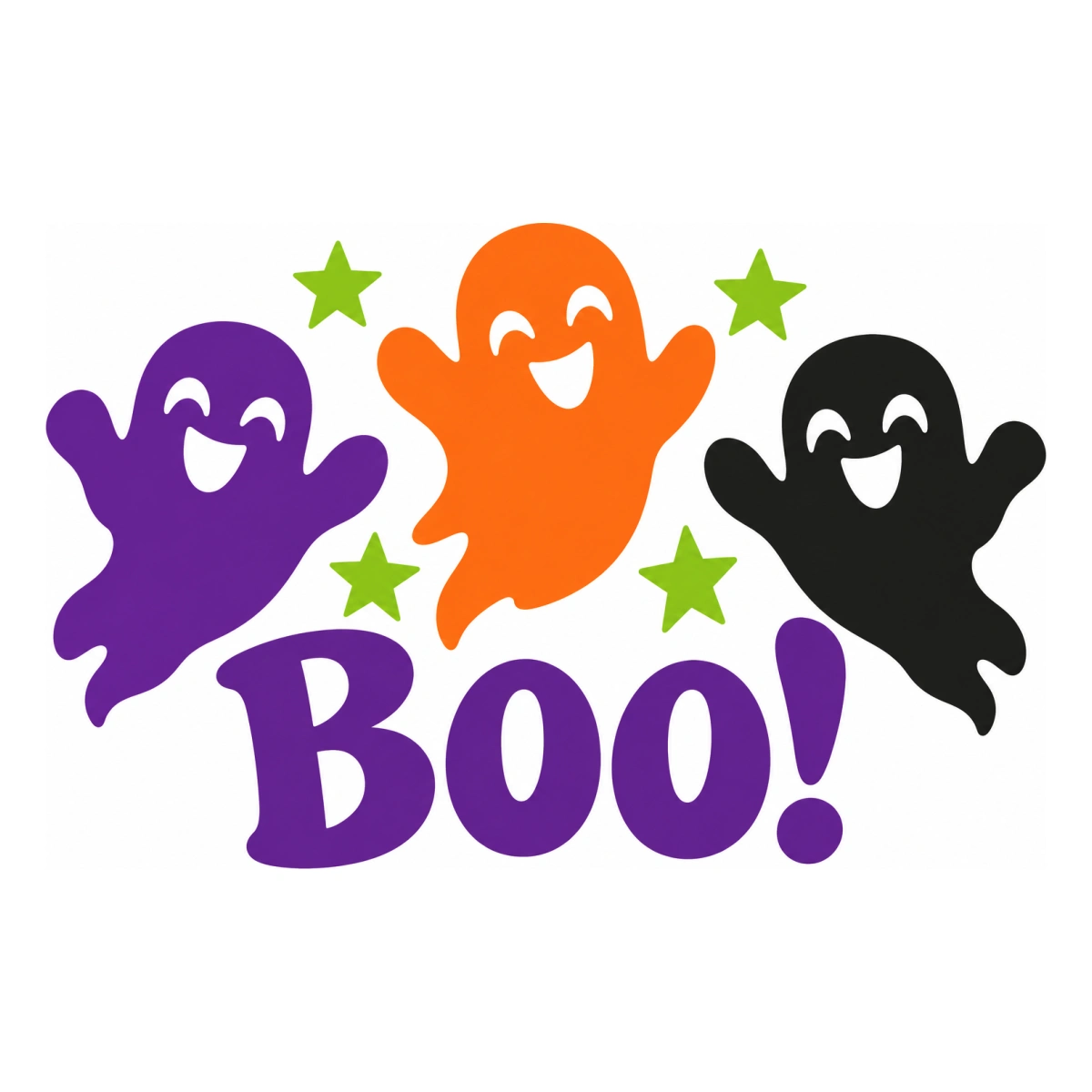 Vetrofania Halloween multicolore - Fantasmini colorati