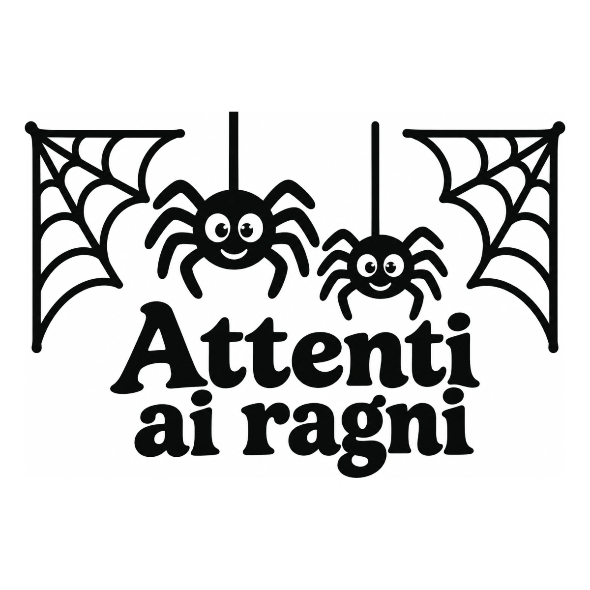 Vetrofania Halloween nera - Ragni in vetrina