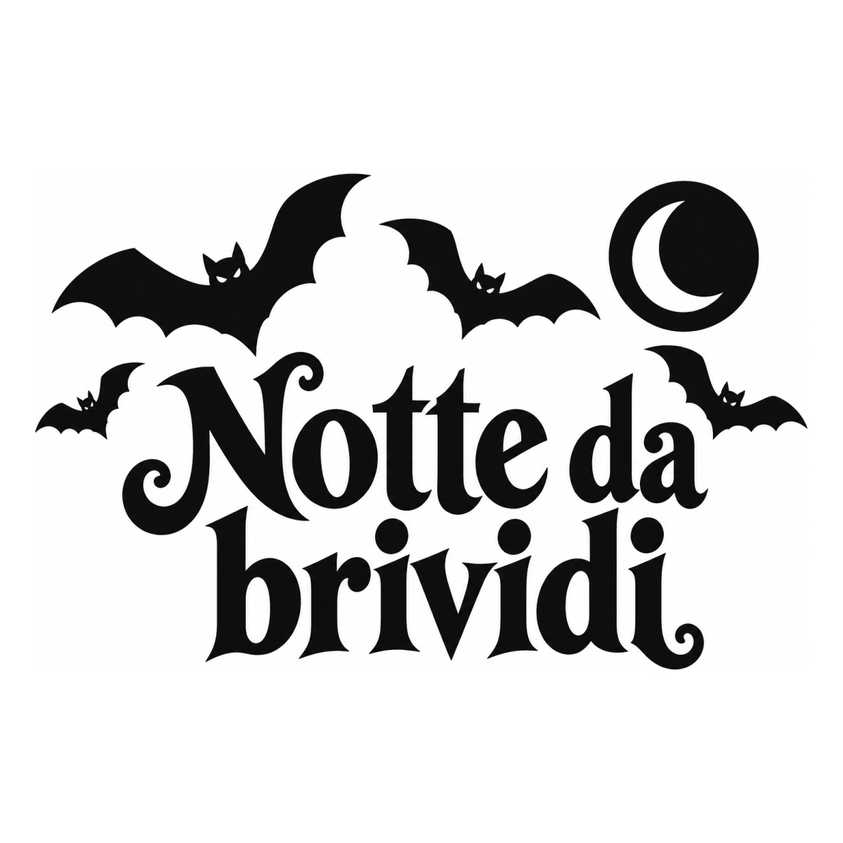 Vetrofania Halloween nera - Volo di pipistrelli