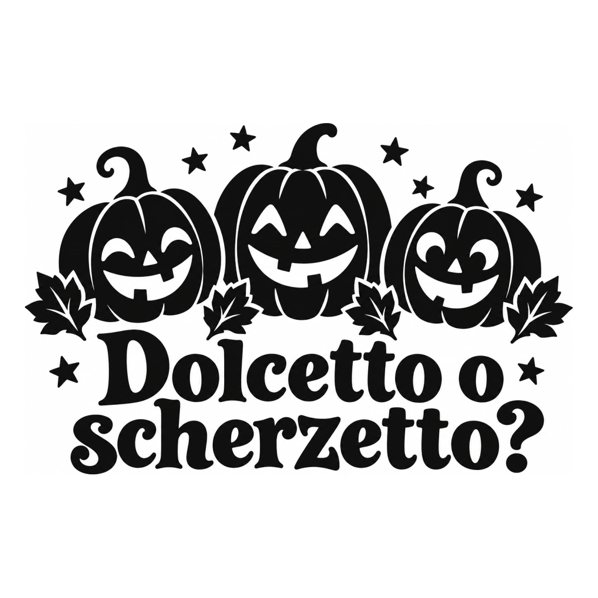 Vetrofania Halloween nera - Zucche sorridenti