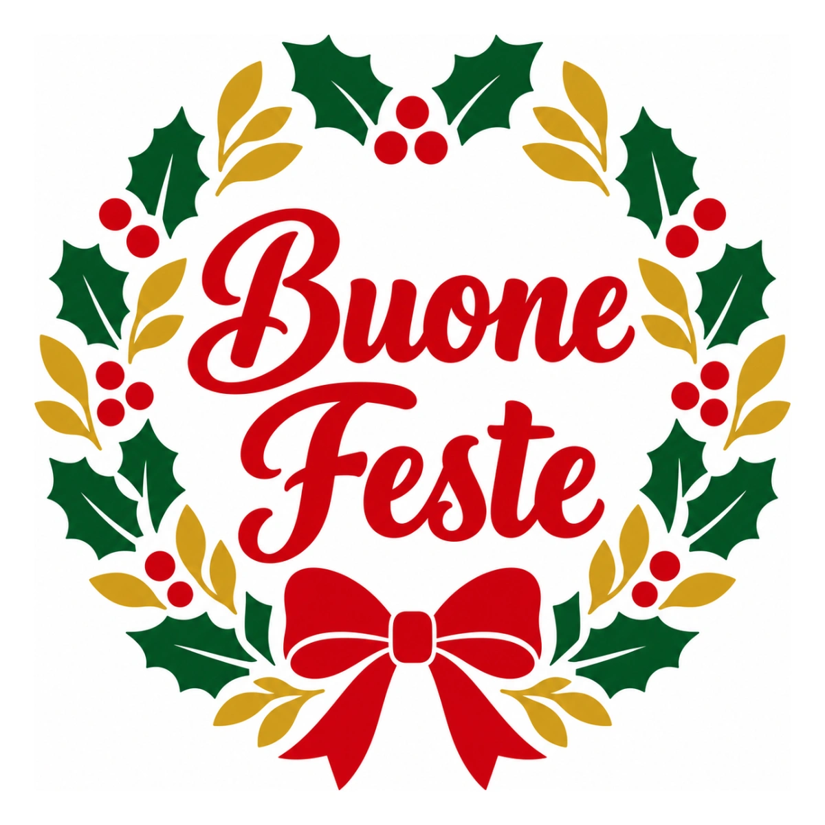 Vetrofania Natale multicolore - Ghirlanda degli auguri