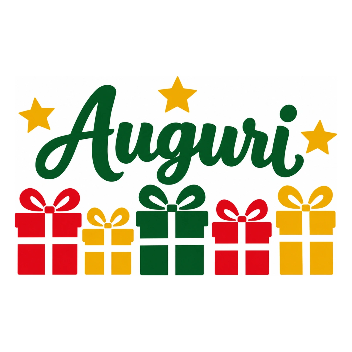 Vetrofania Natale multicolore - Regali colorati