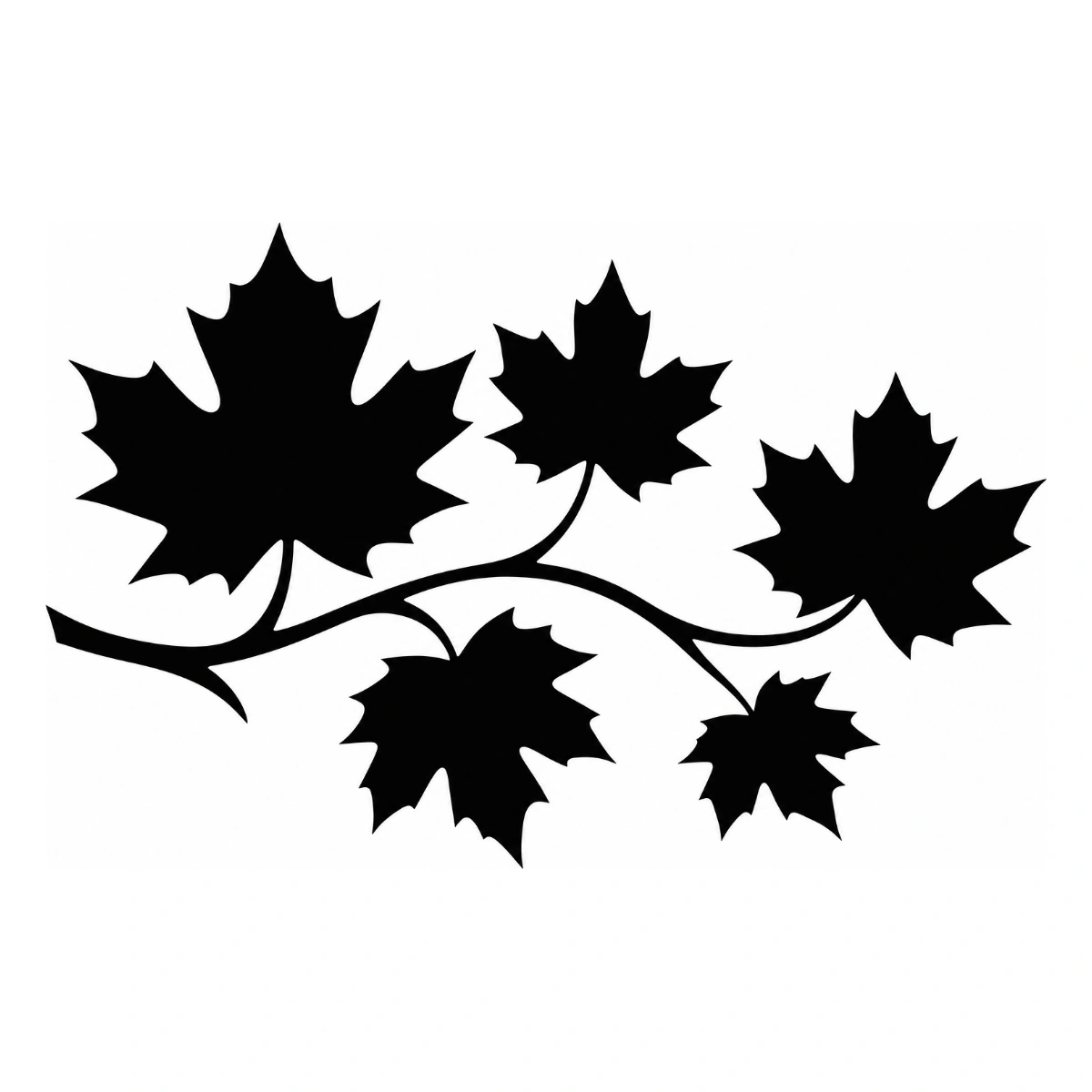 Acero d’autunno - disegno adesivo monocolore