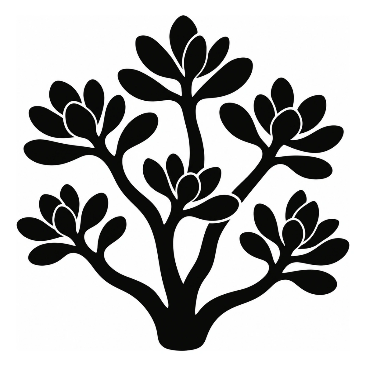 Corallo vegetale - disegno adesivo monocolore