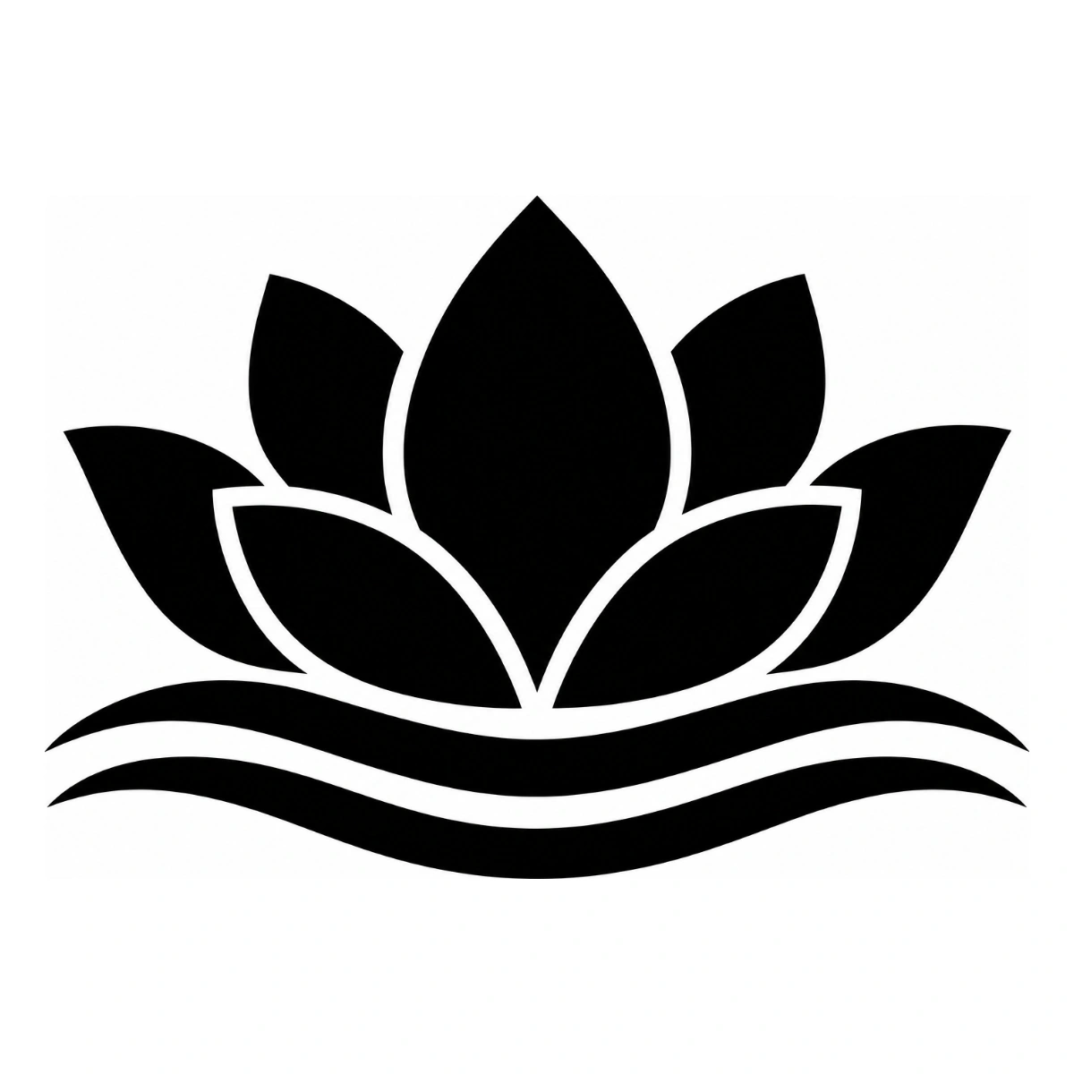 Fiori di loto - disegno adesivo monocolore