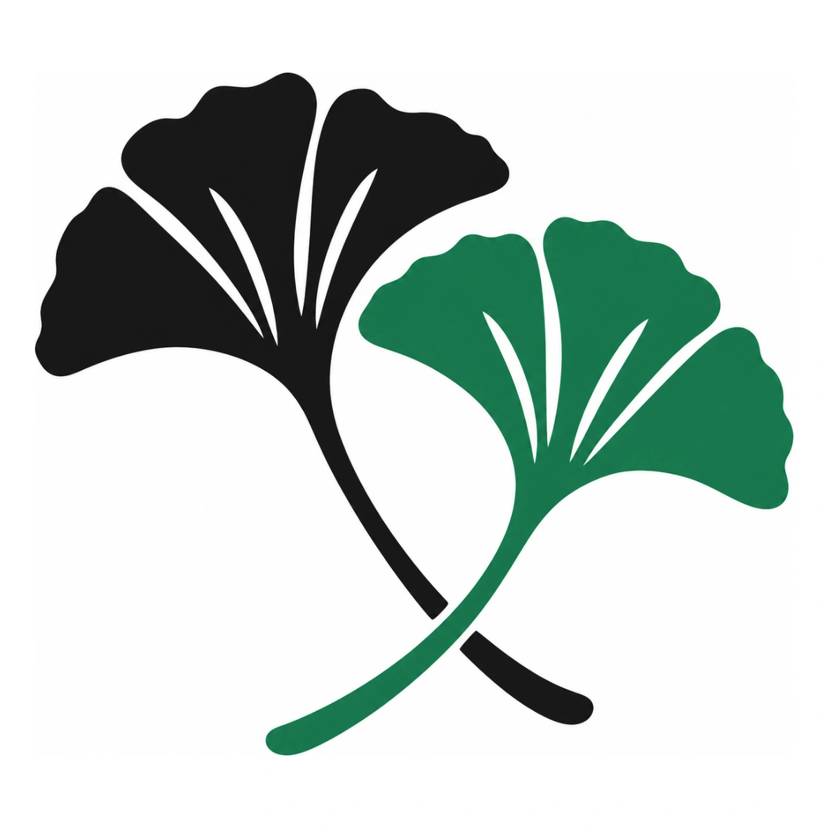 Ginkgo gemello - disegno adesivo multicolore