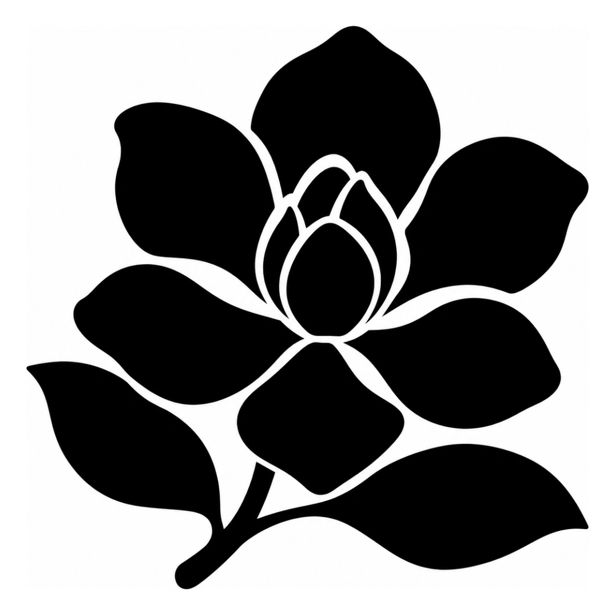 Magnolia sospesa - disegno adesivo monocolore