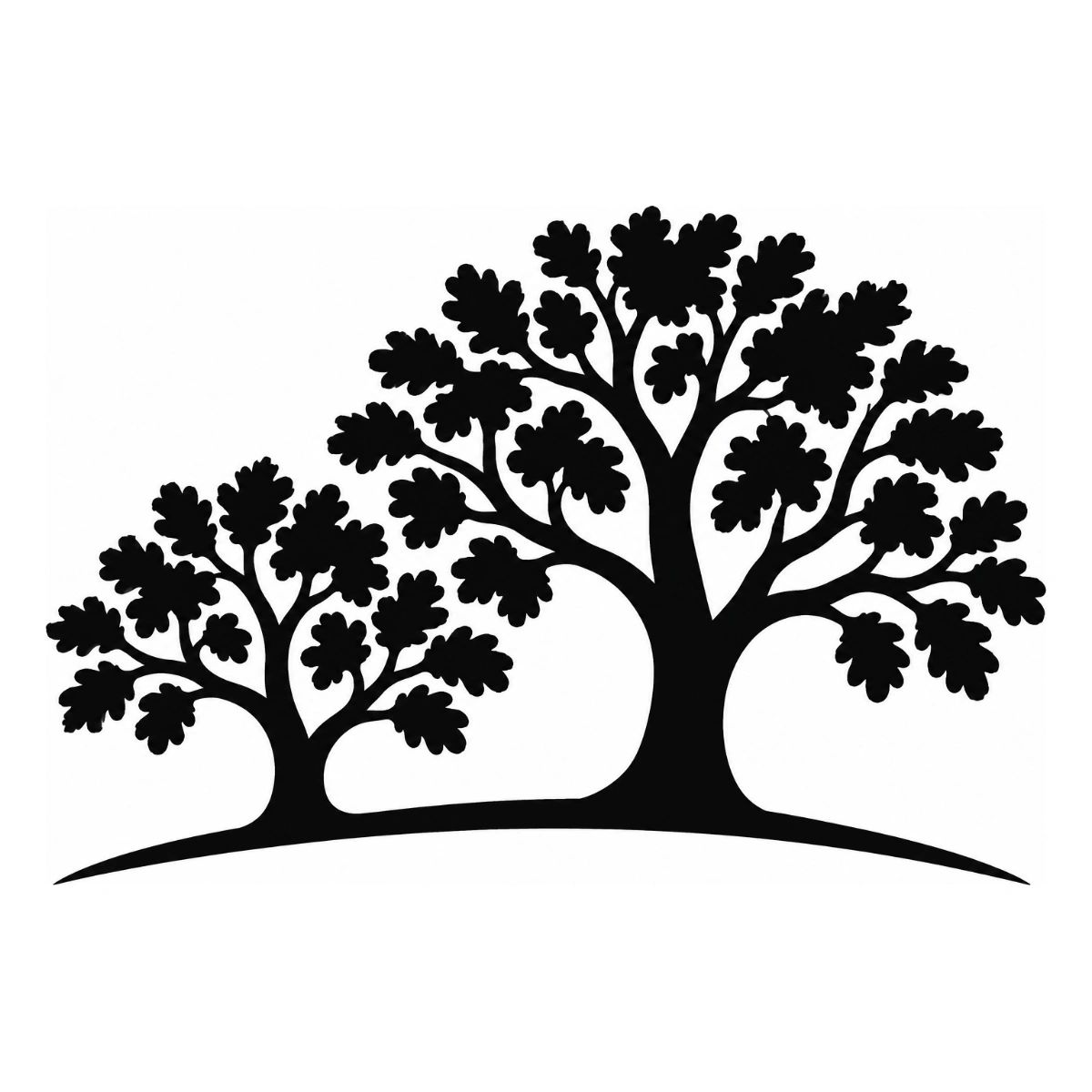 Radura di querce - disegno adesivo monocolore