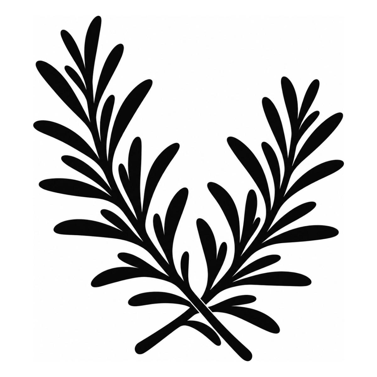 Rosmarino di casa - disegno adesivo monocolore