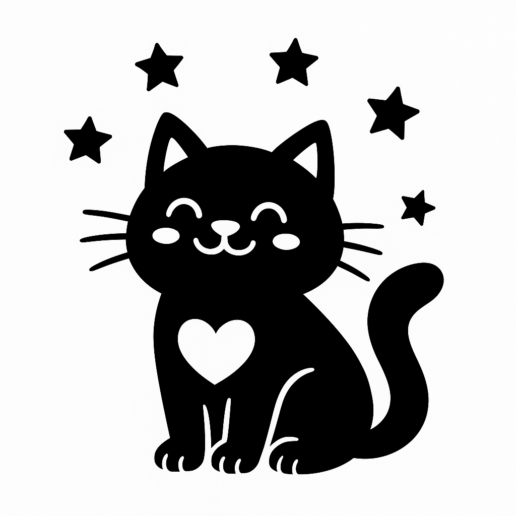Adesivo Gatto Stellato