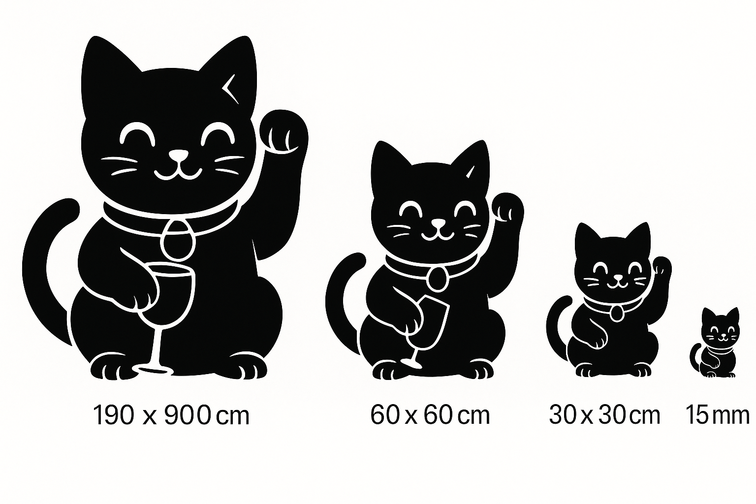Maneki-Neko Silhouette Set