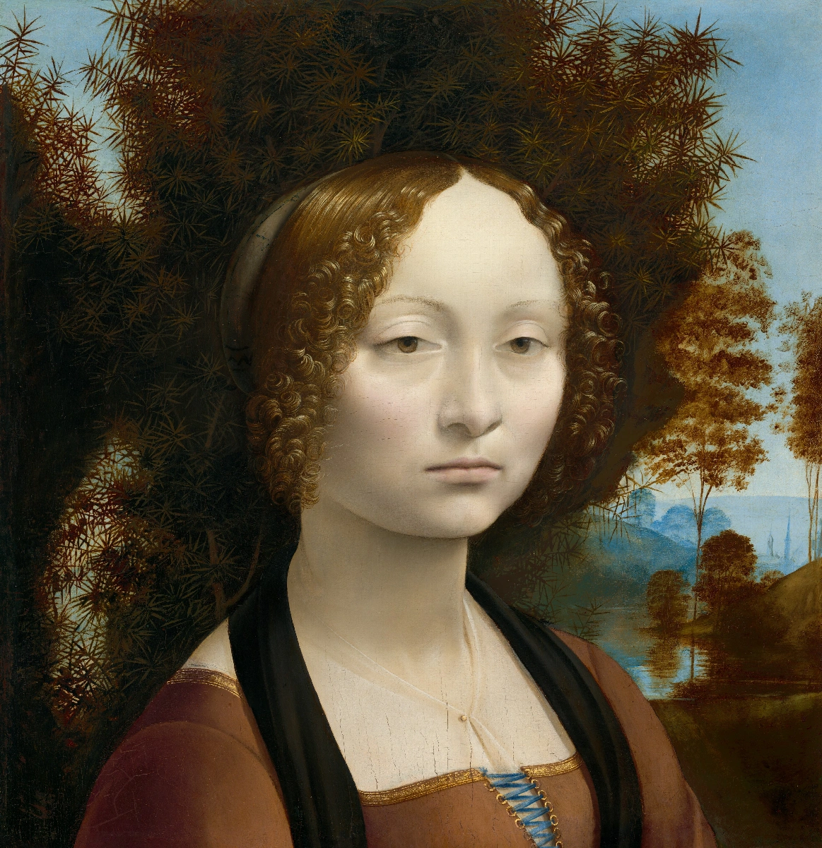 Ginevra de' Benci - Leonardo da Vinci | Riproduzione su tela
