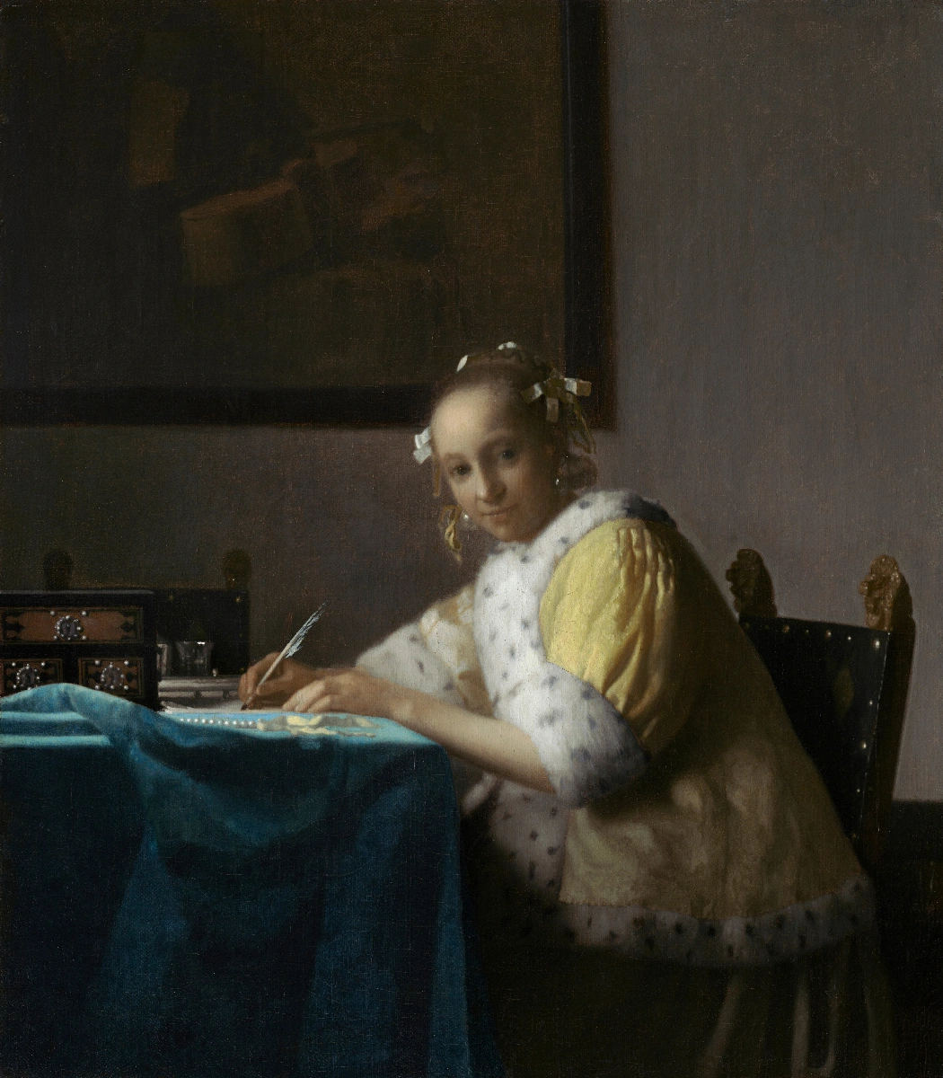 Donna che scrive - Johannes Vermeer | Riproduzione su tela