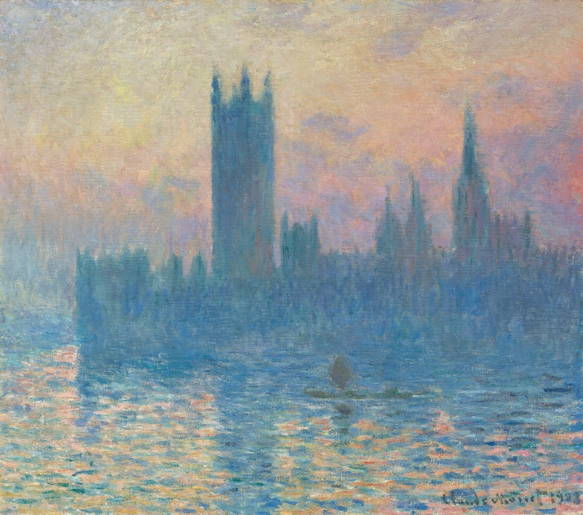 Il Parlamento al tramonto - Claude Monet | Riproduzione su tela