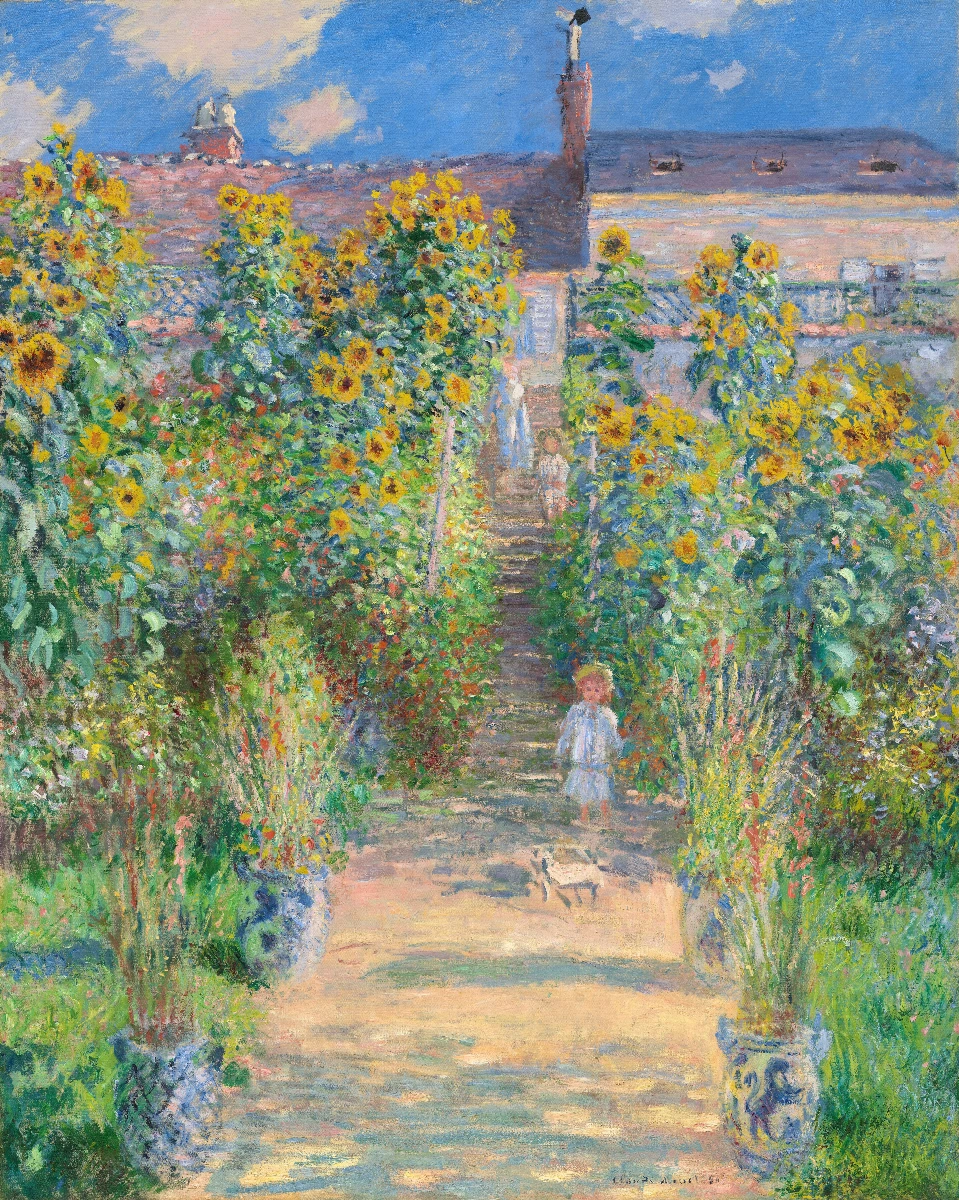 Il giardino dell'artista a Vétheuil - Claude Monet | Riproduzione su tela