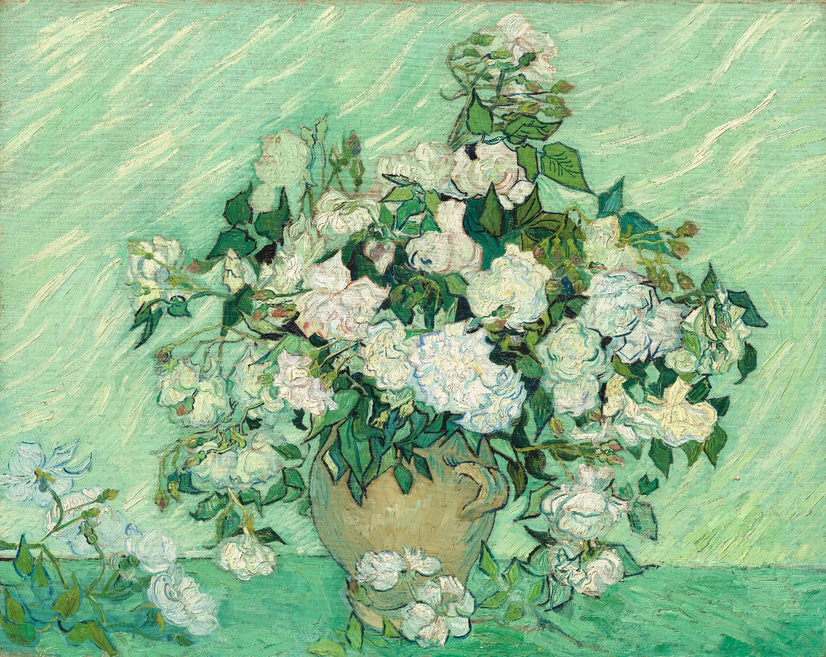 Rose - immagine completa della stampa su tela