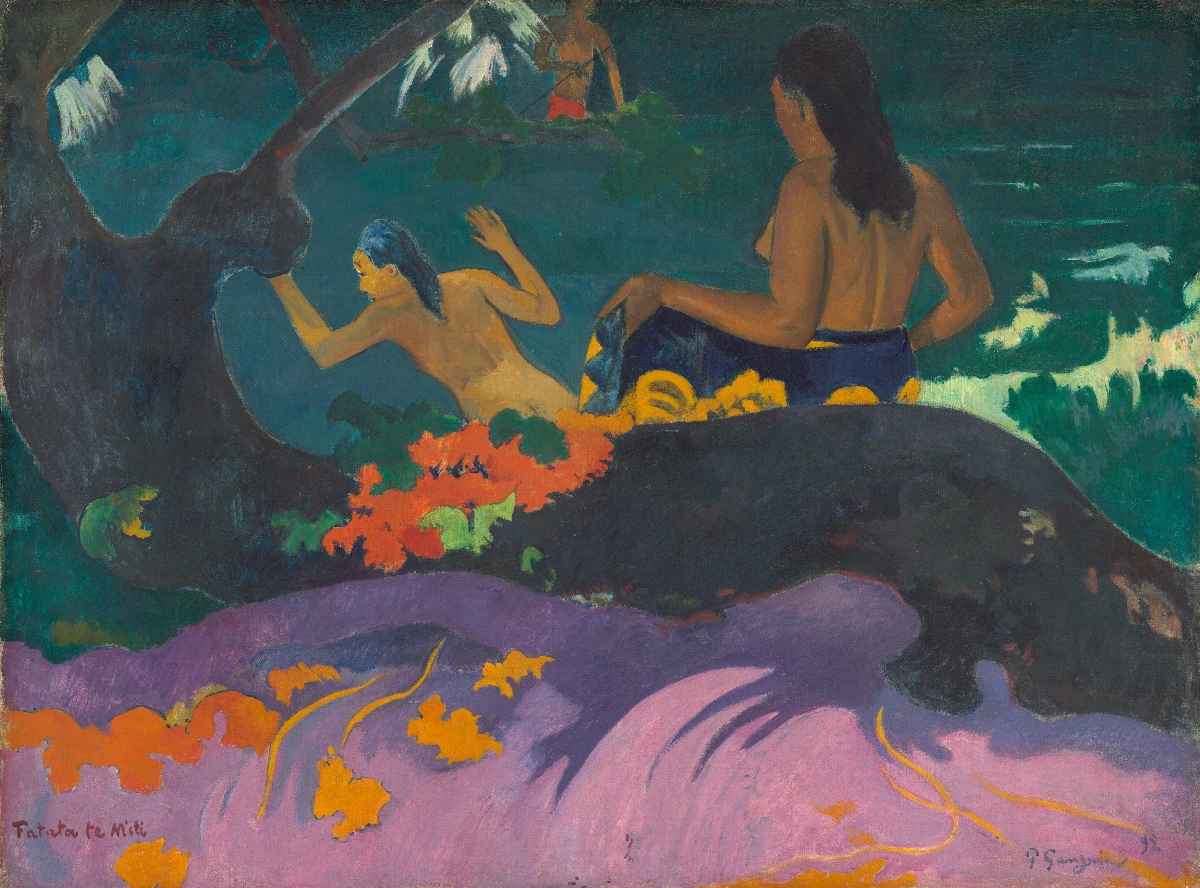 Fatata te Miti - In riva al mare - Paul Gauguin | Riproduzione su tela