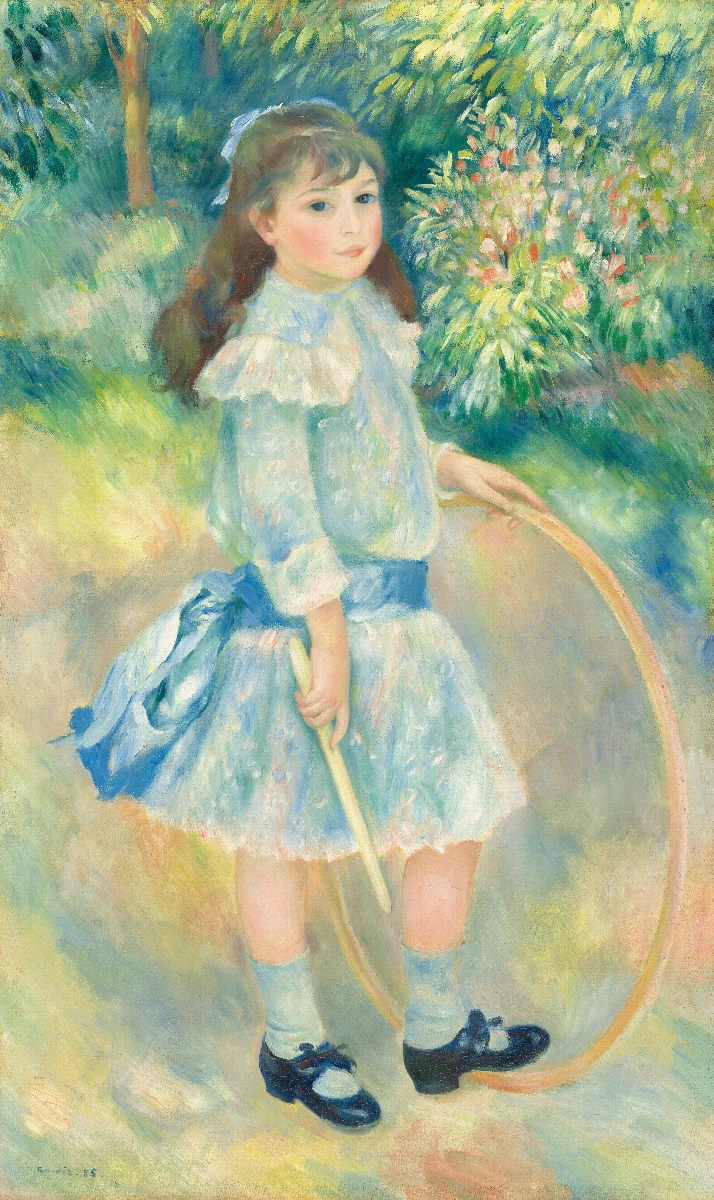 Bambina con cerchio - Pierre-Auguste Renoir | Riproduzione su tela