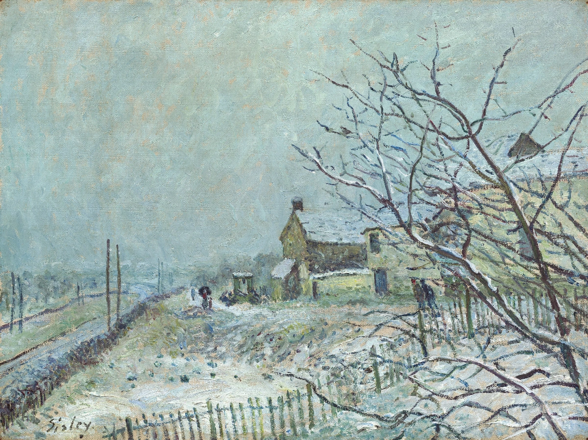 Prima neve a Veneux-Nadon - Alfred Sisley | Riproduzione su tela
