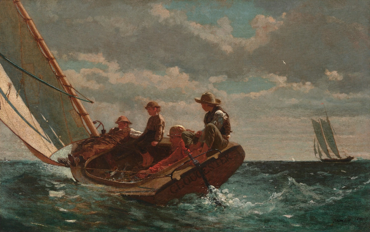 Breezing Up - Vento favorevole - Winslow Homer | Riproduzione su tela