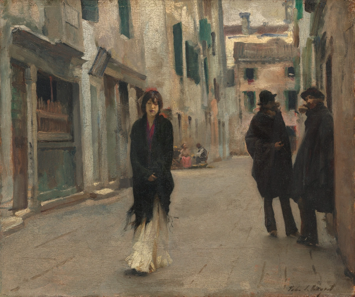 Strada a Venezia - immagine completa della stampa su tela