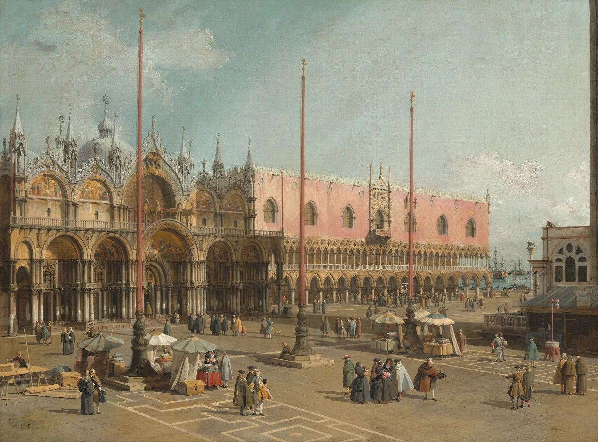 Piazza San Marco a Venezia - Canaletto | Riproduzione su tela