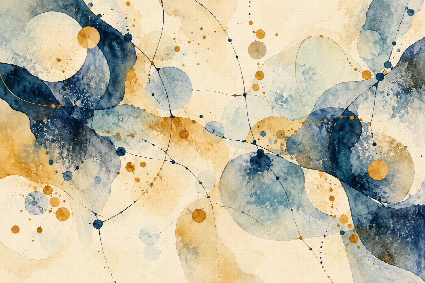 Costellazioni di carta | Stampa su tela astratta acquerello