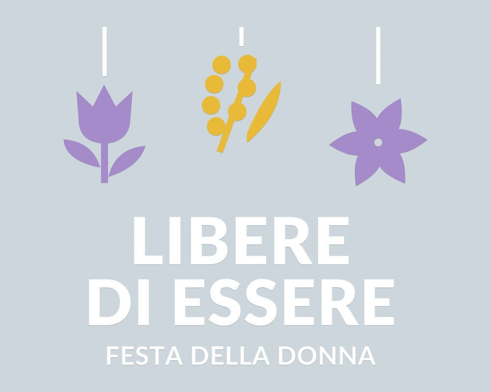Ramo di mimosa - Pendenti in festa - LIBERE DI ESSERE | Adesivo vetrina prespaziato