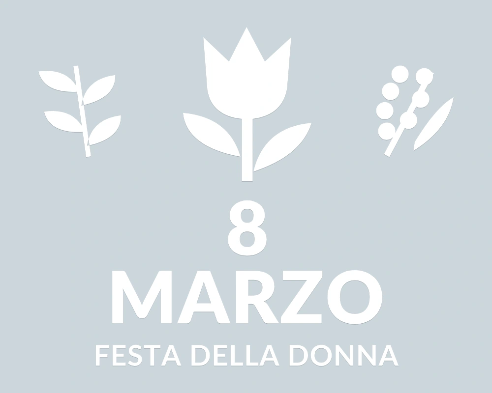 Tulipano in crescita - Emblema centrale - 8 MARZO | Adesivo vetrina prespaziato